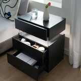 LED Nightstands, 3 Drawer For Bedroom - Furniture Home Direct
