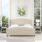 Fontana - Handcrafted Wingback Upholstered Platform Bed Frame - Furniture Home Direct