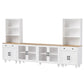 Farmhouse TV Stand With Solid Wood Gourd Shaped Legs For TVs Up To 70" - Furniture Home Direct
