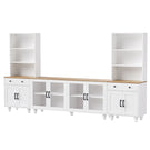Farmhouse TV Stand With Solid Wood Gourd Shaped Legs For TVs Up To 70" - Furniture Home Direct