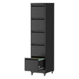 Drawer Metal Locking Vertical File Cabinet With Wheels Heavy Duty Lockable Storage - Furniture Home Direct