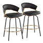 Jie - Fixed Height Contemporary Counter Stool With Swivel Round Footrest (Set of 2) - Furniture Home Direct
