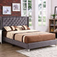 Upholstered Nailhead Trim Chic Bed - Furniture Home Direct