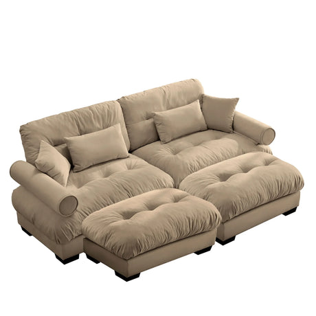 Super Comfort Oversized Modular Sectional Sofa With Movable Ottoman - Furniture Home Direct