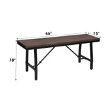 Mariatu - Accent Bench - Oak / Black - Furniture Home Direct