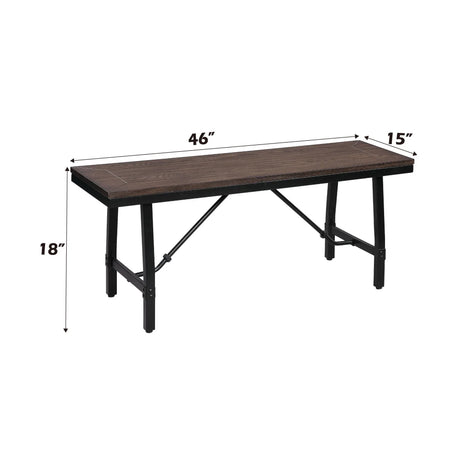 Mariatu - Accent Bench - Oak / Black - Furniture Home Direct