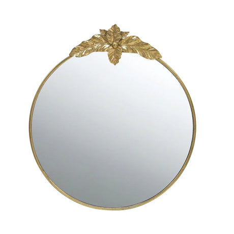 Large Round Wall Mirror With Metal Frame, Circle Accent Mirror For Living Room Bedroom Entryway - Gold - Furniture Home Direct
