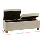 Soft Close Upholstered Storage Bench, Convenient Design - Furniture Home Direct