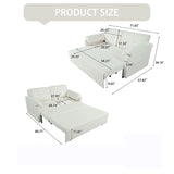 Modern Convertible Sleeper Sofa Bed With Pull-Out Queen Design, Side Storage & Thick Cushions - Furniture Home Direct
