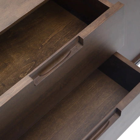 Banting - Mid Century Sideboard With Centre Drawers - Walnut Brown - Furniture Home Direct