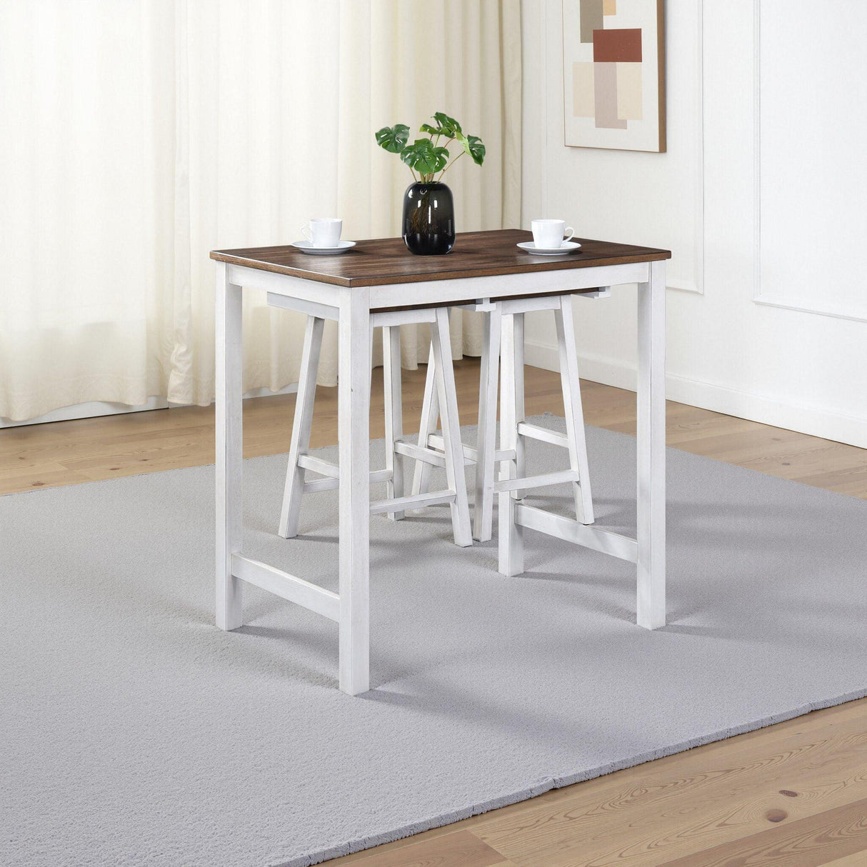 3 Pieces Counter Height Set - Furniture Home Direct