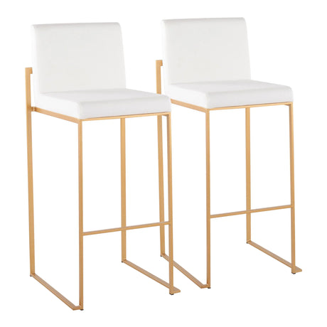 Fuji - Contemporary Design High Back Barstool (Set of 2) - Furniture Home Direct
