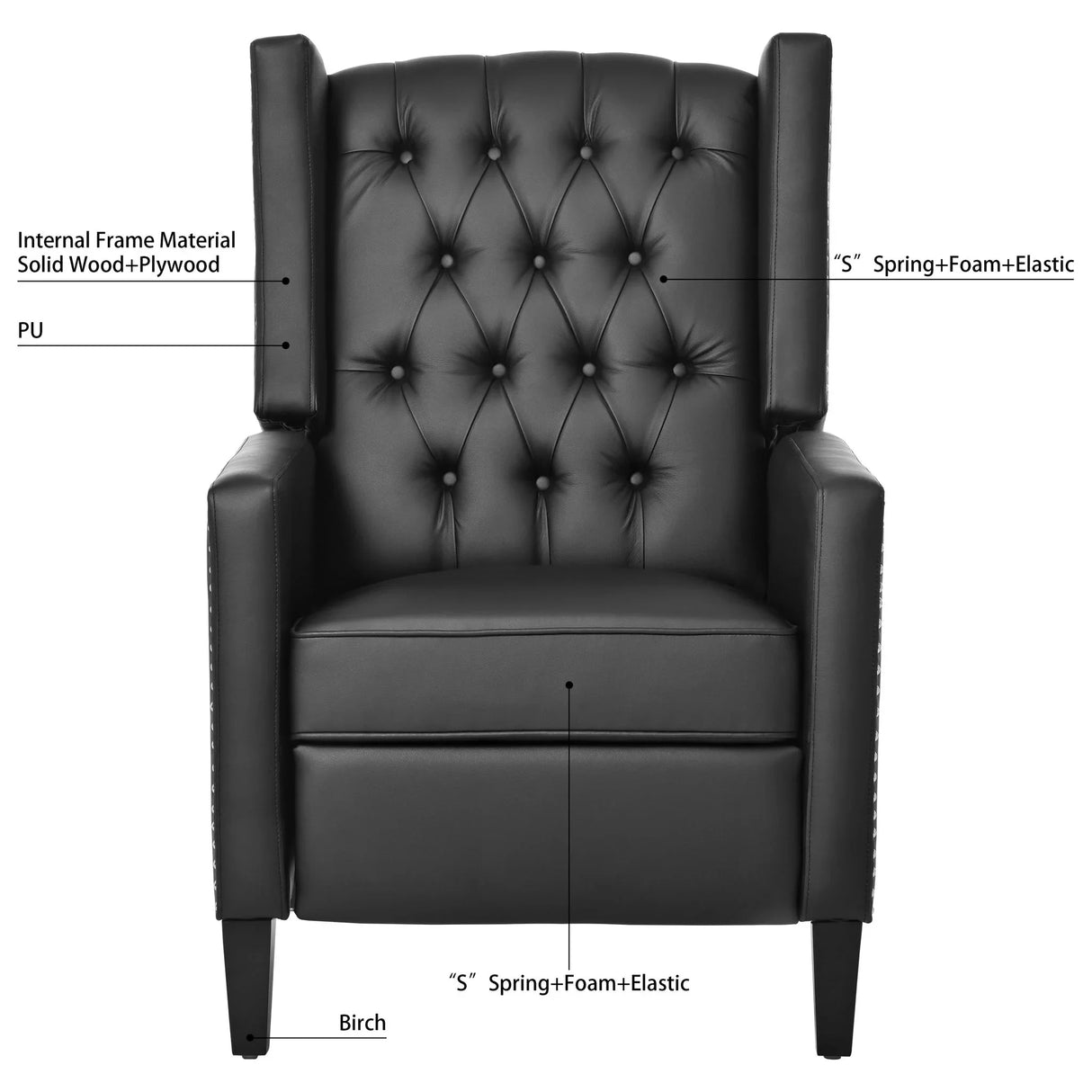 Manual Wing Chair Recliner - Furniture Home Direct