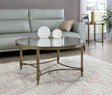 Aditya - Mirrored Antique Brass Coffee Table - Antique Brass - Furniture Home Direct
