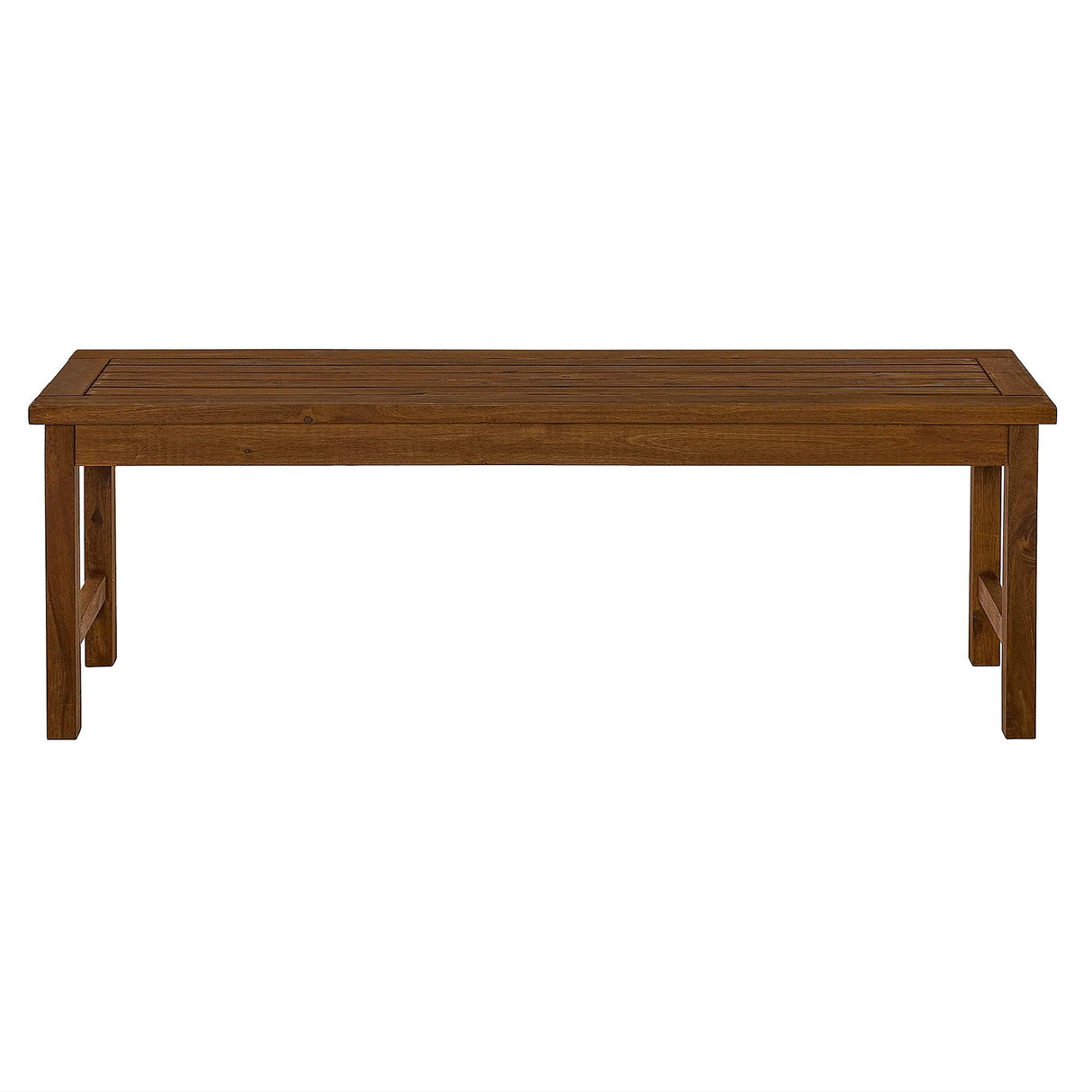 Modern Slat Top Solid Wood Patio Bench - Furniture Home Direct