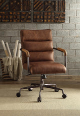 Harith - Retro Top Grain Leather Office Chair - Furniture Home Direct