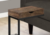 Accent Table, C - Shaped, Modern - Brown - Furniture Home Direct