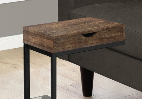 Accent Table, C - Shaped, Modern - Brown - Furniture Home Direct