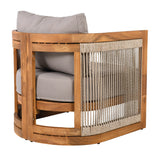 4 Piece Outdoor Set With Barrel Style Chairs - Brown - Furniture Home Direct
