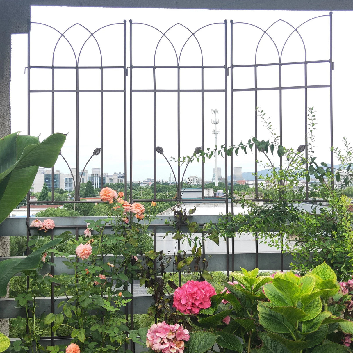Metal Garden Trellis Rustproof For Climbing Plants Outdoor Flower Support - Furniture Home Direct
