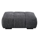 Chosen - Chenille Ottoman - Gray - Furniture Home Direct