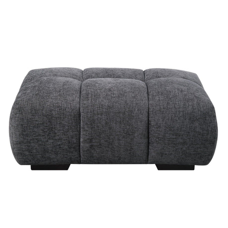 Chosen - Chenille Ottoman - Gray - Furniture Home Direct