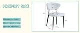Dining Chairs Set Of 4 Modern Upholstered Metal Legs White - Furniture Home Direct