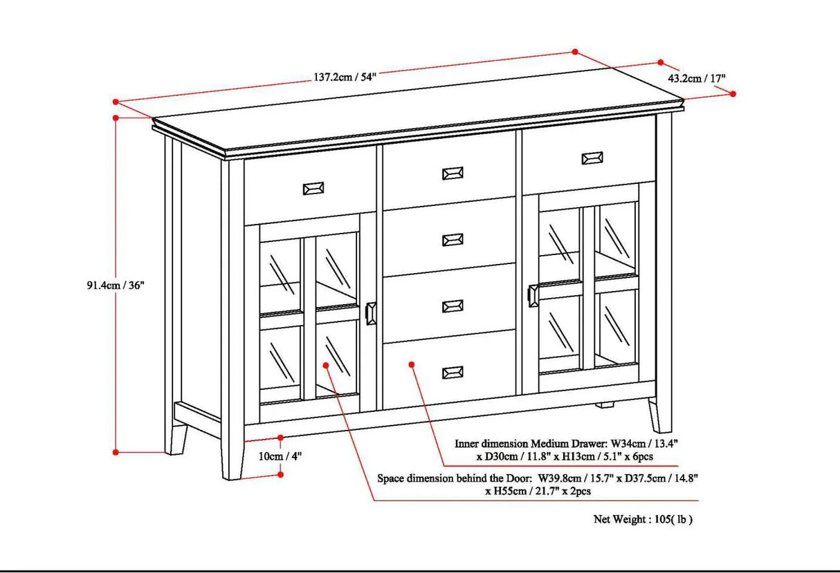 Artisan - Handcrafted Sideboard Buffet - Furniture Home Direct