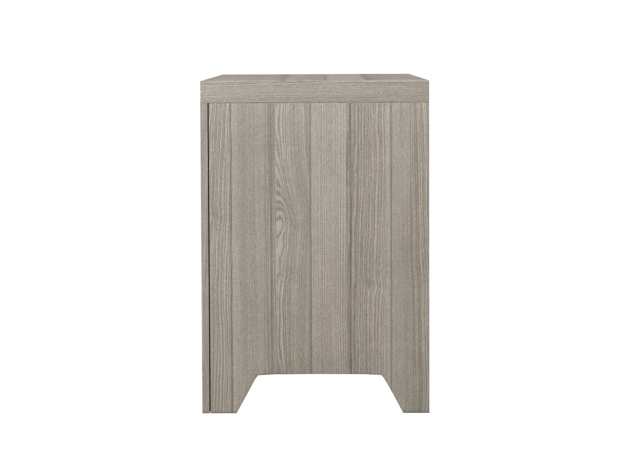 2 Drawer Nightstand - Light Gray - Furniture Home Direct