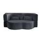 Floor Convertible Sleeper Sofa Bed With 2 Pillows - Furniture Home Direct