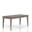 Rustic Dining Table Two Storage Drawers And Leaf - Gray - Furniture Home Direct