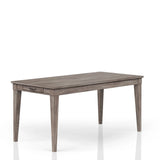Rustic Dining Table Two Storage Drawers And Leaf - Gray - Furniture Home Direct