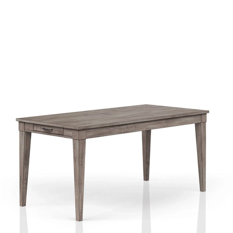 Rustic Dining Table Two Storage Drawers And Leaf - Gray - Furniture Home Direct