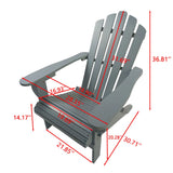 Outdoor Or Indoor Adirondack Chair - Walnut - Furniture Home Direct
