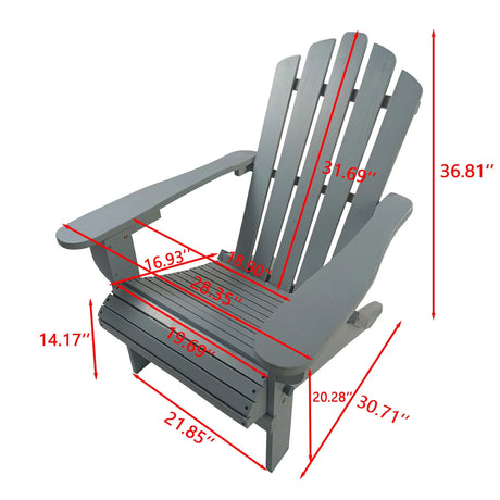 Outdoor Or Indoor Adirondack Chair - Walnut - Furniture Home Direct