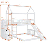 House Bunk Bed With Slide - Furniture Home Direct