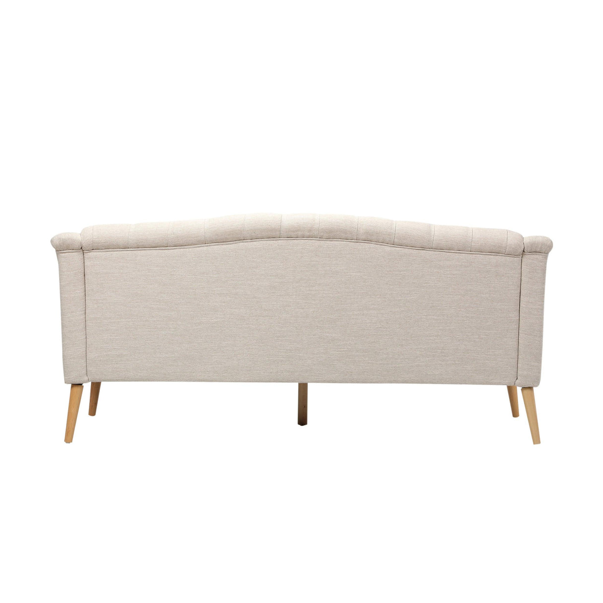 Sturdy Velvet Sofa - Beige - Furniture Home Direct