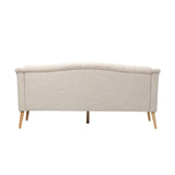 Sturdy Velvet Sofa - Beige - Furniture Home Direct