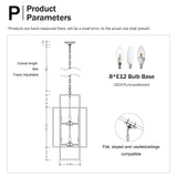 8 Light Lantern Chandelier Lighting, Entryway Chandeliers For High Ceilings, Chandeliers For Dining Room, Foyer, Entry, Staircase, Hallway, Height Adjustable (E12 Bulbs Not Included) - Furniture Home Direct