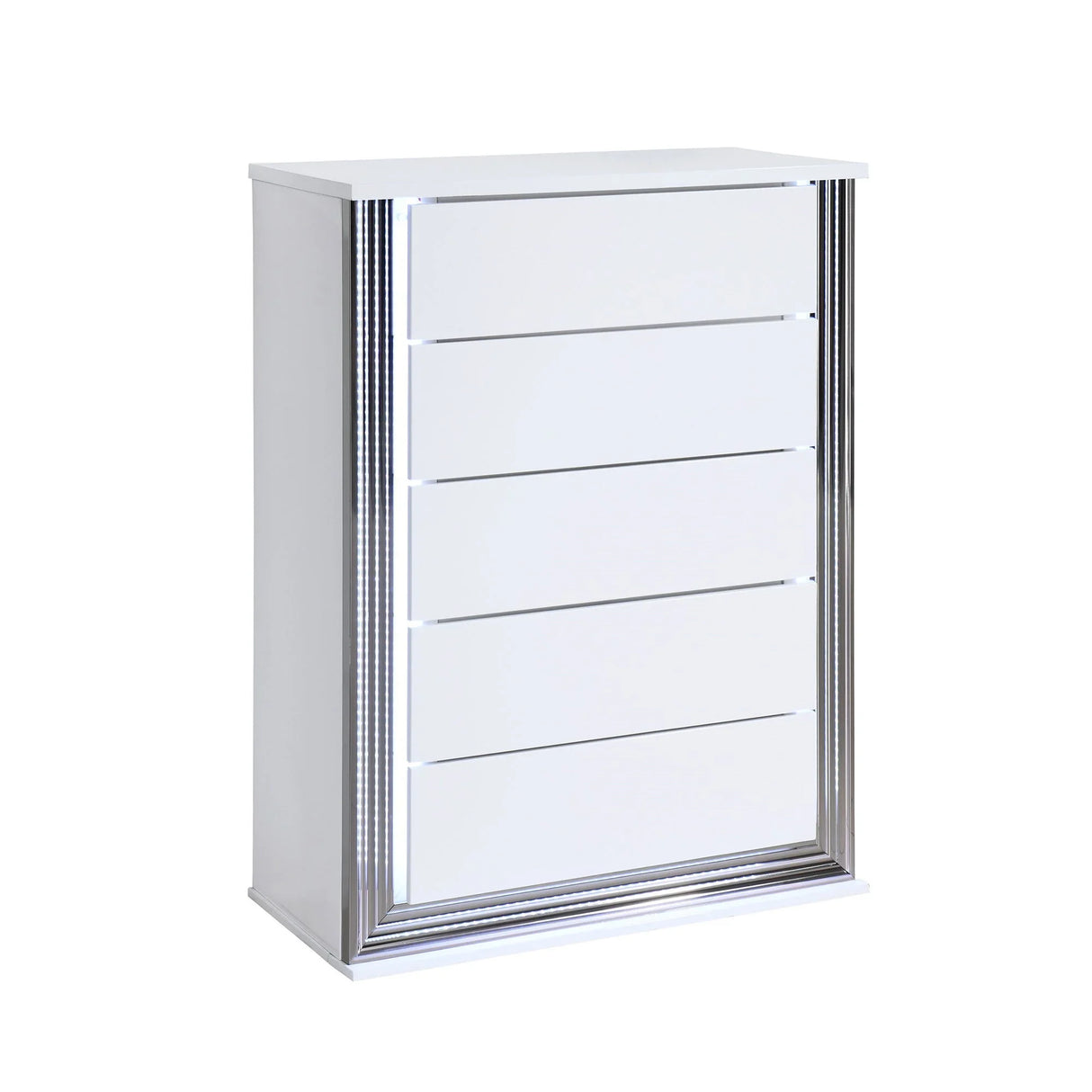 Moon - Smooth Chest With LED - White - Furniture Home Direct