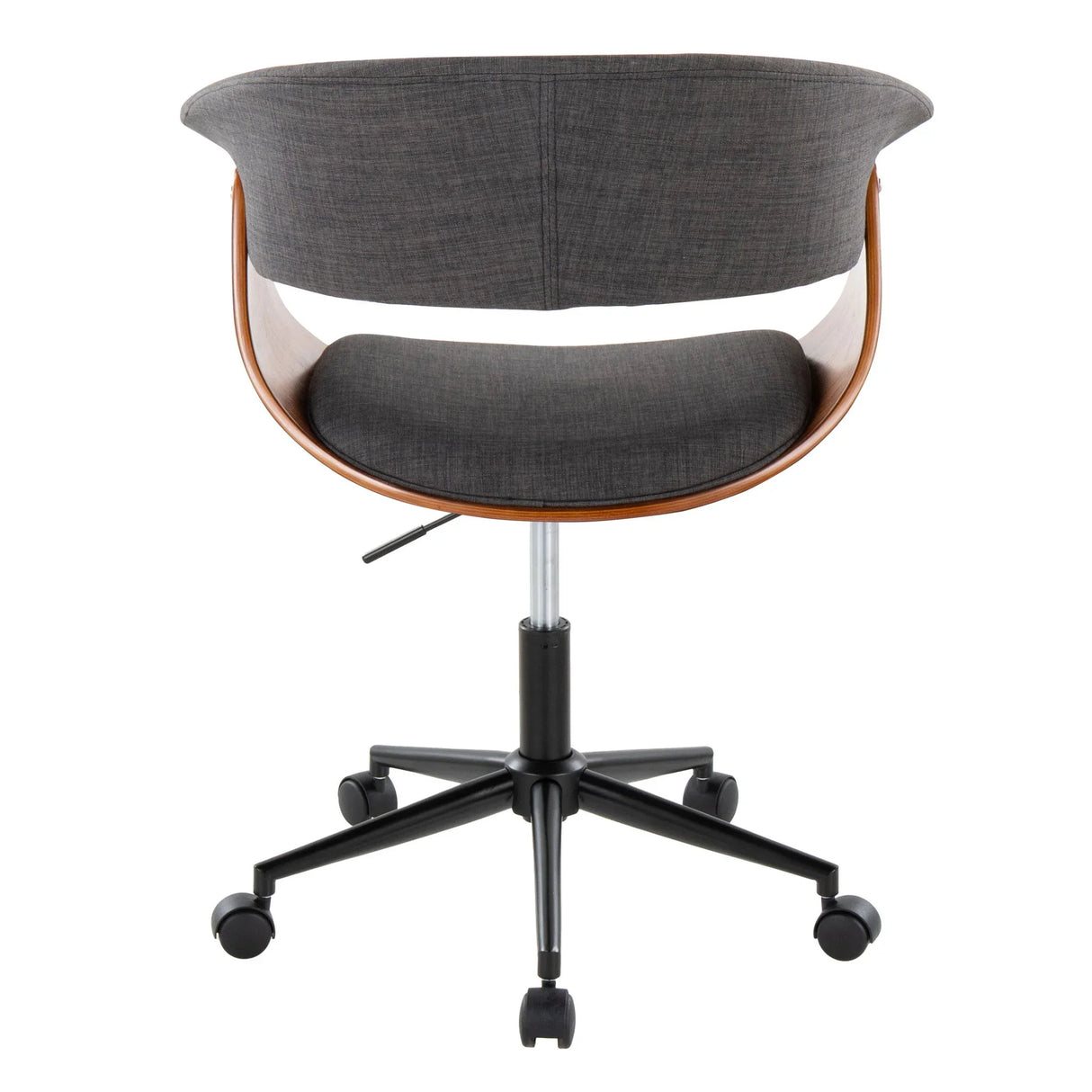 Vintage Mod - Mid-Century Modern Office Chair - Charcoal - Furniture Home Direct