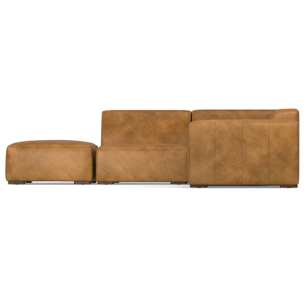 Rex - Handcrafted Sectional Sofa And Ottoman - Furniture Home Direct