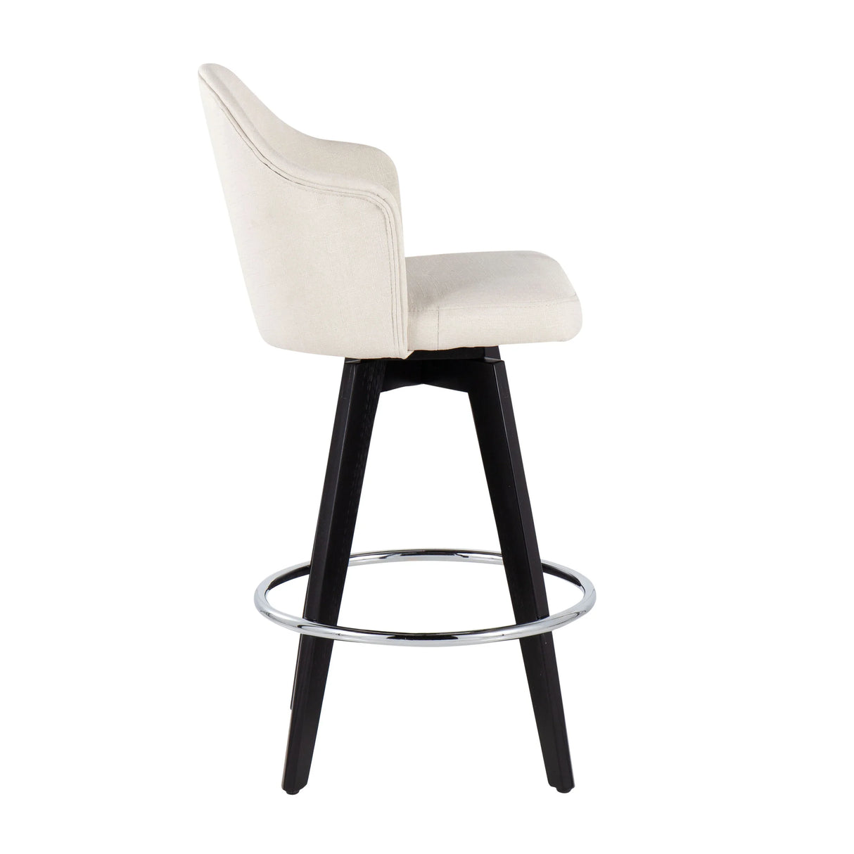 Ahoy - Contemporary Fixed Height Counter Stool With Round Footrest (Set of 2) - Furniture Home Direct
