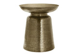 Drum Accent Side Table, Hammered Texture - Furniture Home Direct