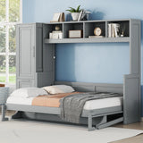 Space Saving Murphy Wall Bed With Closet And Drawers - Furniture Home Direct