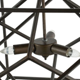 3 Light Metal Chandelier, Hanging Light Fixture With Adjustable Chain For Kitchen, Bulb Not Included - Black - Furniture Home Direct