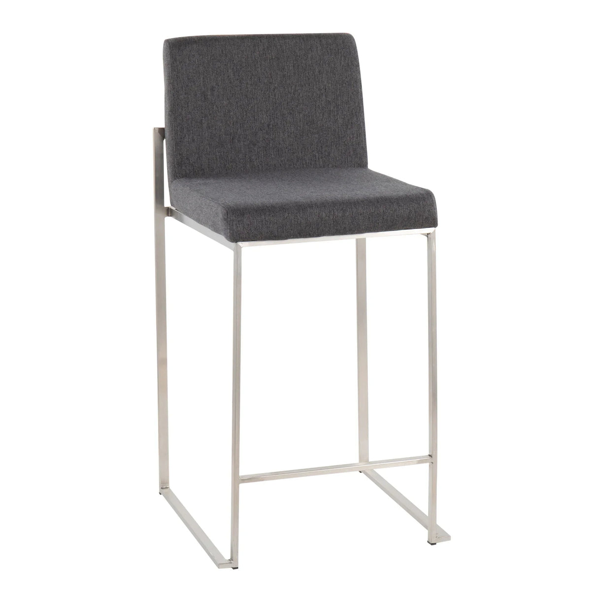 Fuji - Contemporary High Back Counter Stool, Functional Design - Furniture Home Direct