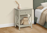 Accent End Table, 2 Tier, Storage Drawer, Transitional Style - Furniture Home Direct