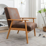 Wide Classic Mid-Century Modern Arm Chair - Light Brown - Furniture Home Direct