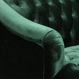 Sturdy Velvet Sofa - Green - Furniture Home Direct
